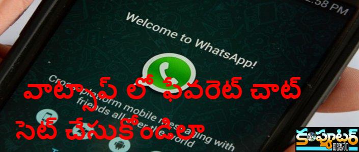 వాట్సాప్ లో కొత్త ఫీచర్: పిన్ టు టాప్.. ఫేవరెట్ చాట్ సెట్ చేసుకోండిలా